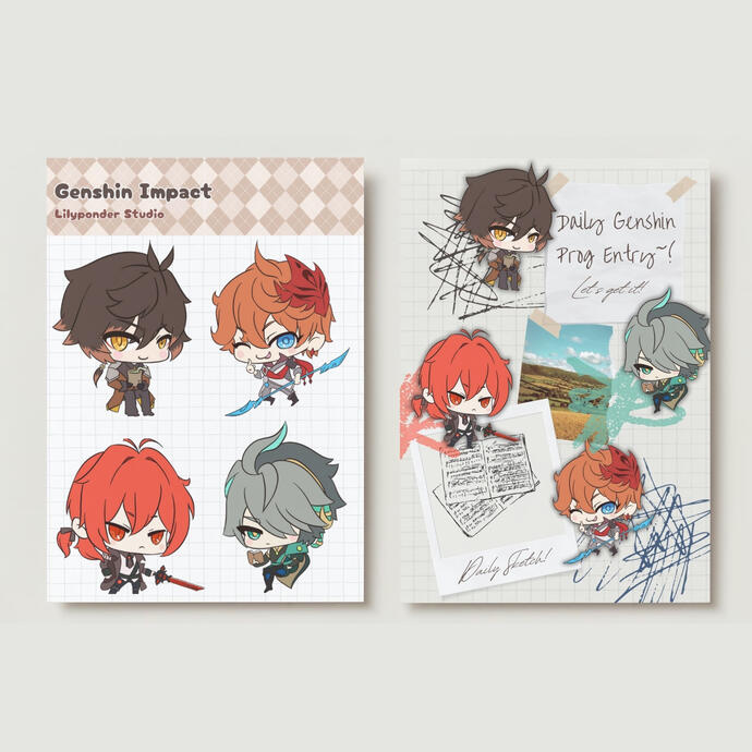 Genshin - Character Sticker Set [Adhesive Paper]